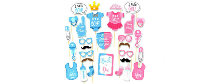 Gender Reveal Photo booth props